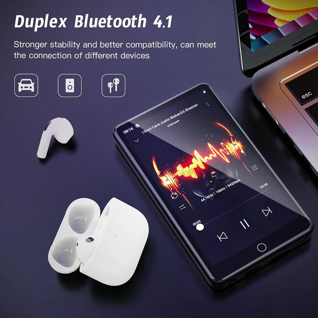Alt view image 4 of 7 - 16GB MP3 Player with WiFi & Bluetooth, 4.02 IPS HD Touch Screen, MP4 Player with Speakers, Android Music Player Preloaded with Spotify, Deezer, Play Store