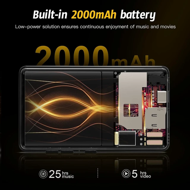 Alt view image 2 of 7 - 16GB MP3 Player with WiFi & Bluetooth, 4.02 IPS HD Touch Screen, MP4 Player with Speakers, Android Music Player Preloaded with Spotify, Deezer, Play Store