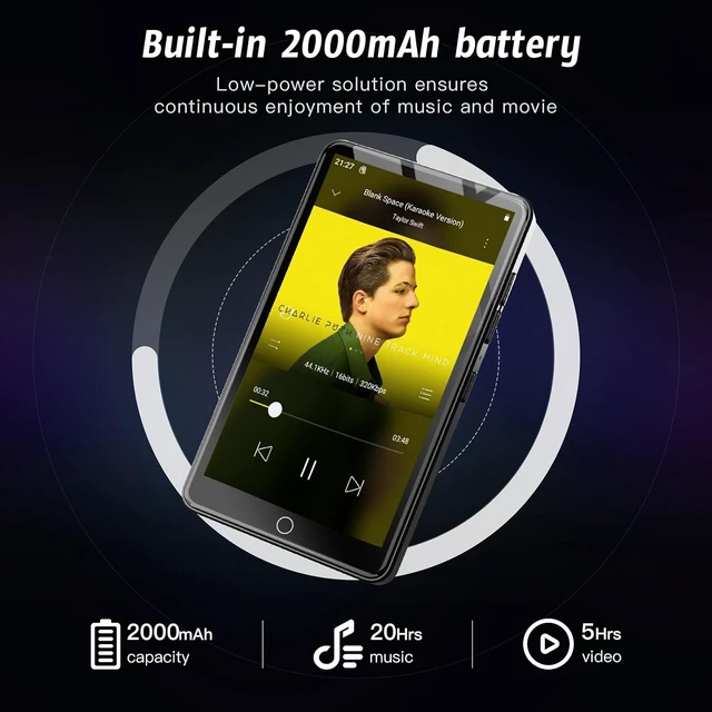 Alt view image 4 of 7 - 16GB MP3 Player with 13MP Camera, 4.02" Android MP4 Player with WiFi and Bluetooth, Music Player for Kids with Speakers, Music Player with Spotify, YouTube and Play Store