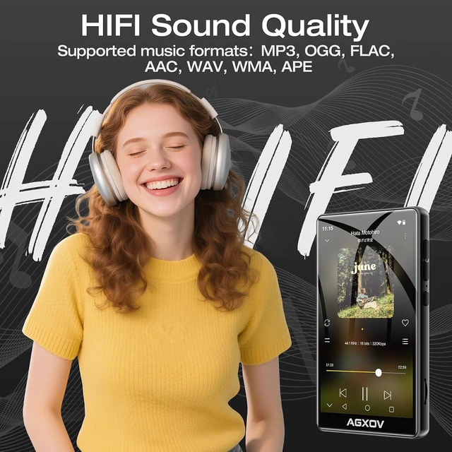Alt view image 5 of 7 - Android 14 MP3 Player with Bluetooth and WiFi, Android Spotify Music Player for Pandora, Amazon Music, Audible.16GB Memory,4" Touchscreen, Speaker, Supports Play Store,Up to 1TB