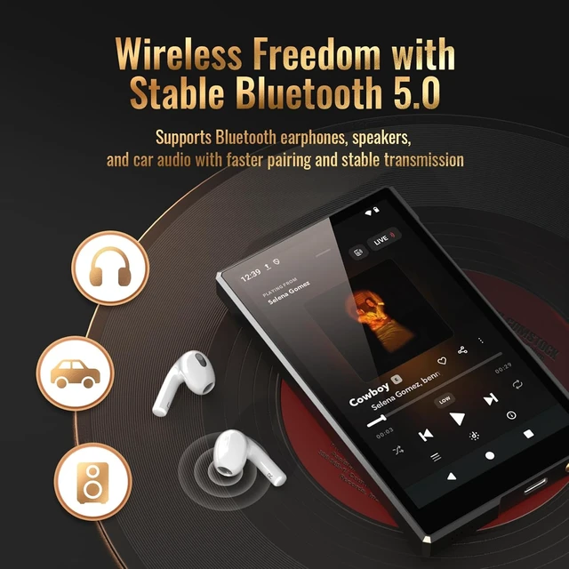 Alt view image 6 of 7 - MP3 Player with Bluetooth and WiFi, 5" HD Touchscreen, 96GB, Android 14 MP4 Music Player with Spotify, App Store