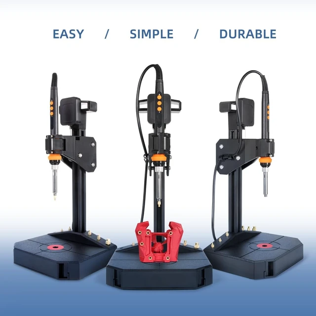 Alt view image 7 of 7 - Vertical Heat Set Insert Tool with 90W Soldering Iron for 3D Printed Parts, Vertical Press Design for Precise Insert Installation, Built-In Drawer & Cord Management for a Cleaner Workspace