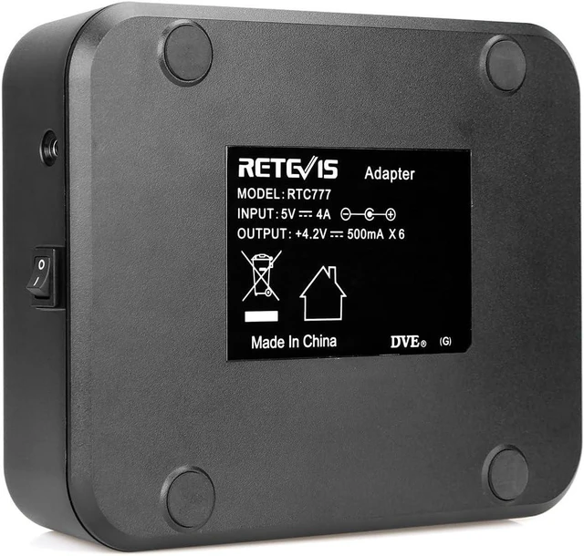 Alt view image 4 of 7 - Retevis H-777 Six-Way Charger, Multi Unit Walkie Talkie Charger, 1 Pack, for Retevis H-777/H-777H/H777D (Not for H-777S), Compatible with Baofeng BF-888S/BF-88ST Two Way Radio and Battery