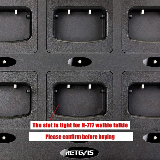 Alt view image 2 of 7 - Retevis H-777 Six-Way Charger, Multi Unit Walkie Talkie Charger, 1 Pack, for Retevis H-777/H-777H/H777D (Not for H-777S), Compatible with Baofeng BF-888S/BF-88ST Two Way Radio and Battery