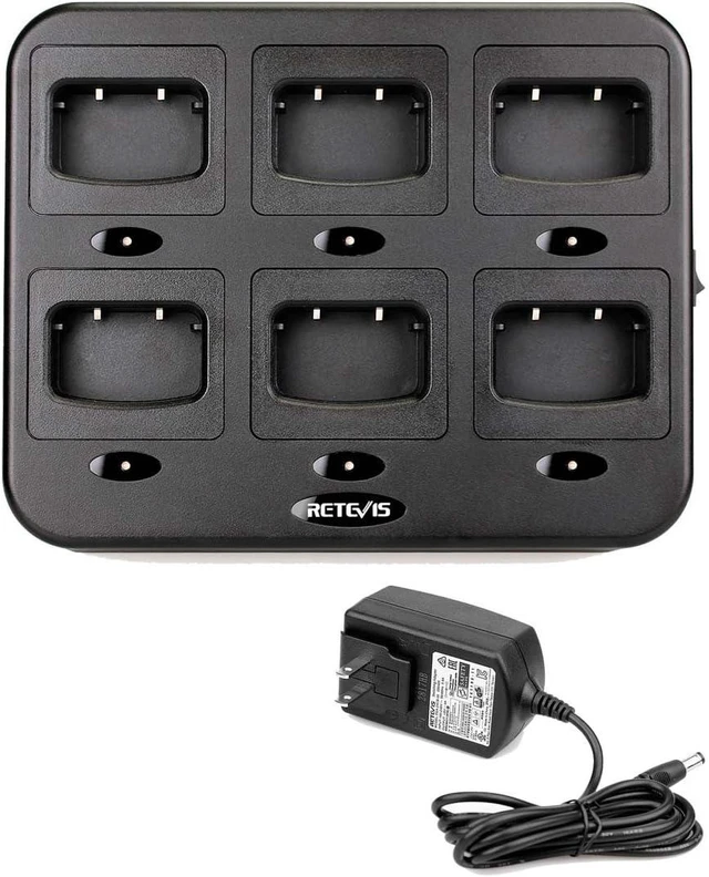 Main image of Retevis H-777 Six-Way Charger, Multi Unit Walkie Talkie Charger, 1 Pack, for Retevis H-777/H-777H/H777D (Not for H-777S), Compatible with Baofeng BF-888S/BF-88ST Two Way Radio and Battery