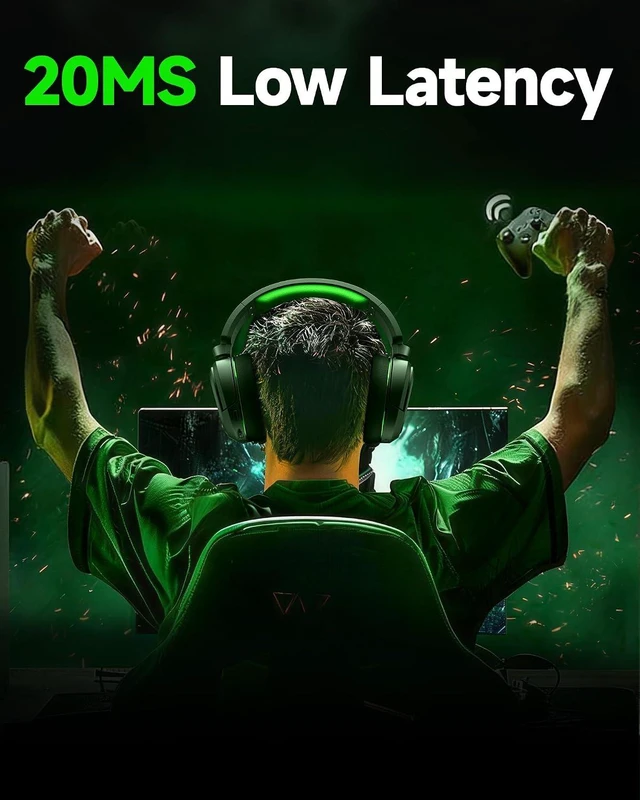 Alt view image 7 of 7 - Wireless Gaming Headset for Xbox Series X|S|One, PC, PS5, PS4, Mac, Switch, 7.1 Surround Sound, 70H Battery, Gaming Headphones with 2.4GHz, Bluetooth 6.0, ENC Mic, RGB Light, Ideal for FPS, RPG