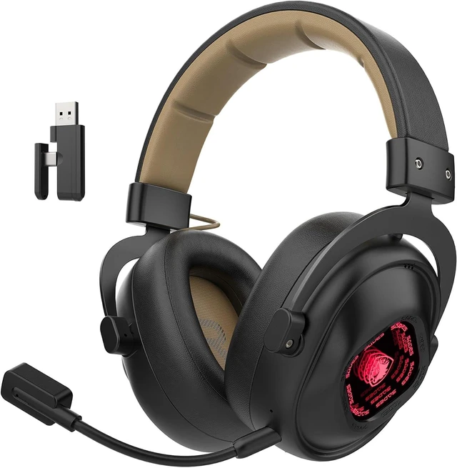 Main image of Wireless Gaming Headset 7.1 Surround 90H Black for PS5 PC Switch, 27ms Low Latency, Dual 2.4GHz Dongles, 290g Lightweight, Detachable AI ENC Mic, RGB Infinity Mirror, for Xbox/PS4/Phone
