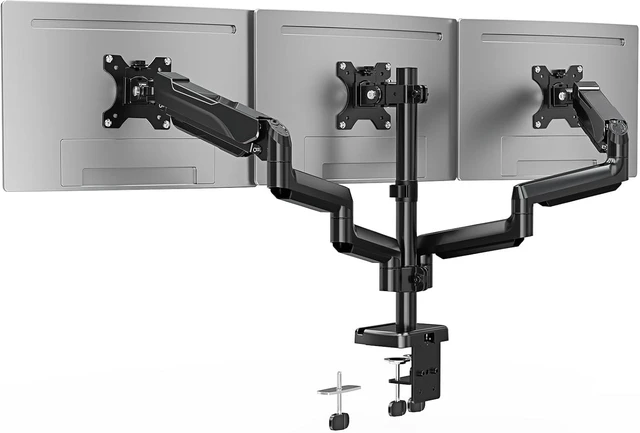 Main image of Triple Monitor Desk Mount for Computer Screens up to 32", Holds up to 19.8 lbs Each, 3 Monitor Arm, Heavy Duty Stand Vesa Mount 75x75, 100x100