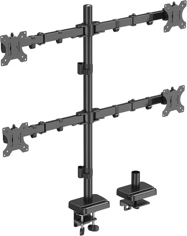Main image of Quad Monitor Mount for Max 32", 4 Monitor Arm for Desk, Fully Adjustable Stacked 4 Desk Stand, Holds up to 17.6lbs per Arm, VESA Mount