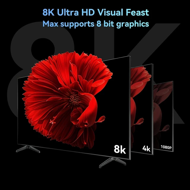 Alt view image 4 of 7 - 8K@60Hz HDMI Splitter 1 in 4 Out, HDMI 2.1 Splitter, Supports 4K@120Hz,EDID,VRR, ALLM,3D,HDR 10, HDCP2.3,Dolby Vision Atmos,Audio Extractor,Optical SPDIF+Coaxial+3.5mm Audio Out