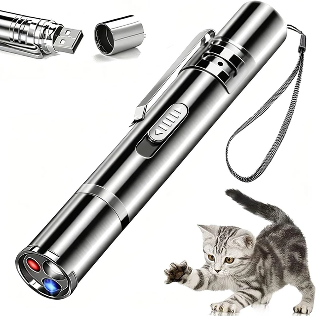 Main image of Cat Laser Toys, USB Rechargeable, 3 Light Modes & 5 Fun Patterns | Portable Interactive Kitten Pet Dog Cat Toy for Fun Chase Games & Exercise.