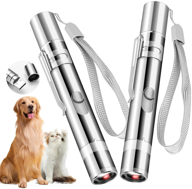 Main image of Cat Toy, 2 Pieces, Rechargeable, 3 Light Modes, 5 Fun Patterns | Interactive Chase Toy; Automatic Training & Exercise Fun; Kitten Toy for Indoor Cats & Dogs