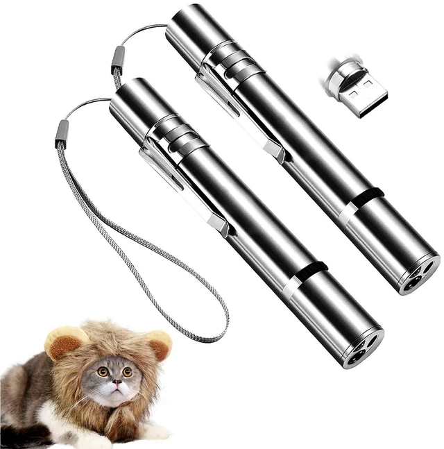 Main image of Interactive Cat Toy, Rechargeable Red Light Chasing Toy for Indoor Cats, 3 Modes & 5 Moving Patterns, Automatic Pet Exercise Toy for Kitten & Puppy Play (2 PCS)