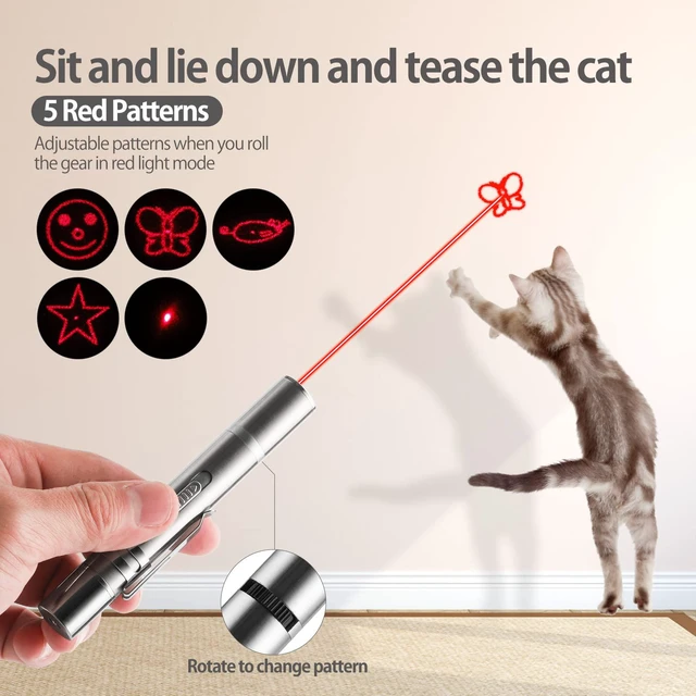 Alt view image 3 of 7 - Interactive Cat Toy, Rechargeable Red Light Chasing Toy for Indoor Cats, 3 Modes & 5 Moving Patterns, Automatic Pet Exercise Toy for Kitten & Puppy Play (2 PCS)
