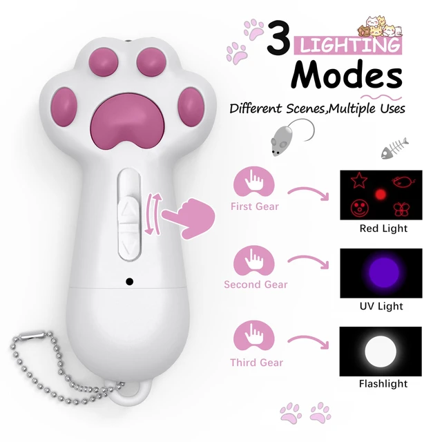 Alt view image 2 of 7 - Interactive Cat Toys for Indoor Cats and Dogs,7 in 1 USB Rechargeable Cat Teaser Toy for Chasing and Exercise
