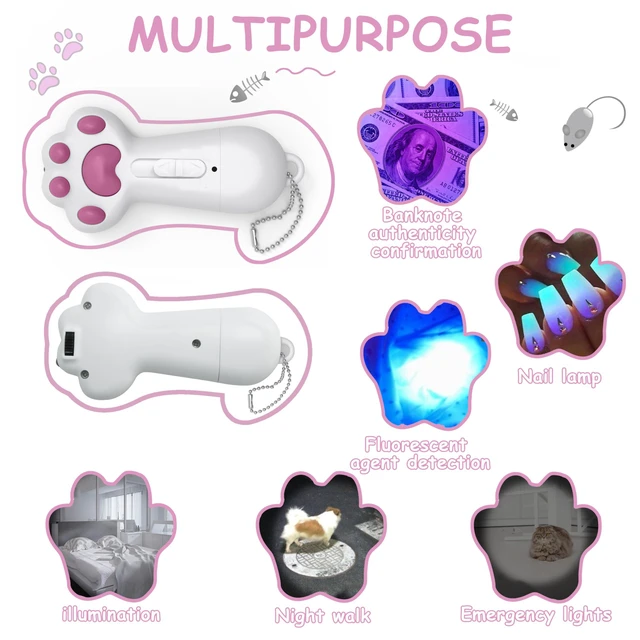 Alt view image 6 of 7 - Interactive Cat Toys for Indoor Cats and Dogs,7 in 1 USB Rechargeable Cat Teaser Toy for Chasing and Exercise