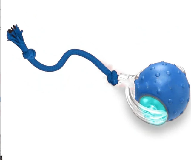 Main image of Interactive pet Toy Ball with Motion Sensor, Rechargeable, 3 Speed Modes, LED Lights, Bird Sound Effects, Blue