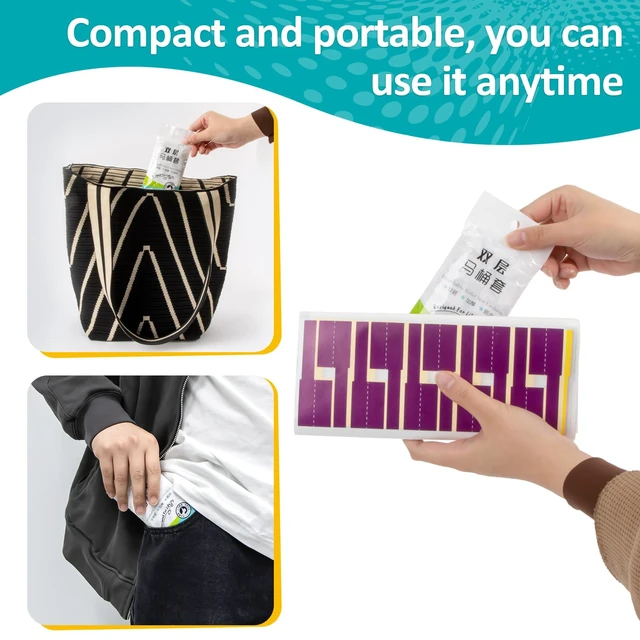 Alt view image 5 of 7 - 15pcs Disposable Toilet Seat Cover - Waterproof Travel Toilet Mats | Printed Individually Wrapped Non-Woven Covers for Public Restrooms Toilets, Hotel Hospital Bathroom, Travel Hygiene Supplies