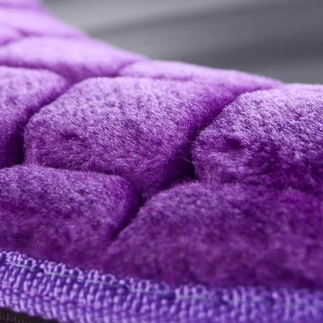 Alt view image 3 of 6 - Soft Toilet Seat Cushion Washable and Comfortable Toilet Seat Cover Pads Reusable Thicker Warmer Cover Pads with Zipper (Purple)