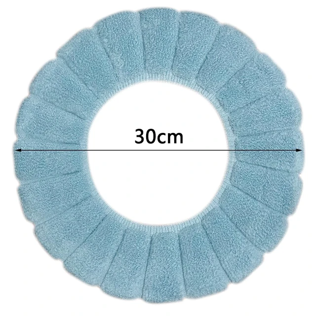 Alt view image 2 of 6 - Bathroom Accessories Cushion Toilet Seat Pad - Winter Warm Stretchable Cushion Toilet Seat Pads Covers Reusable Washable Mat Pad