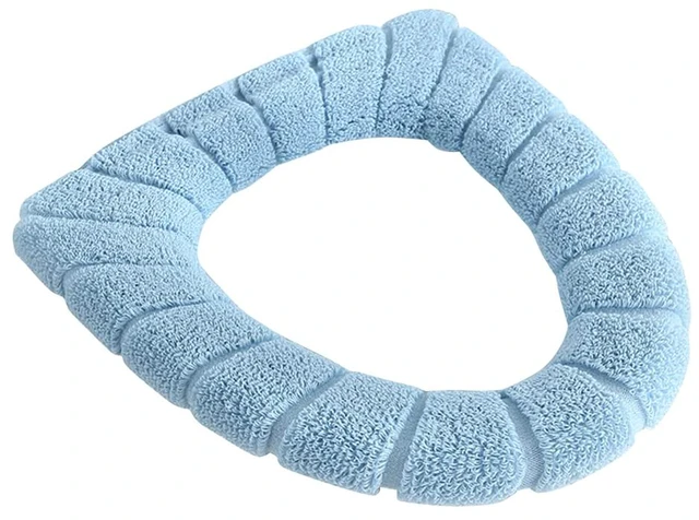 Main image of Bathroom Accessories Cushion Toilet Seat Pad - Winter Warm Stretchable Cushion Toilet Seat Pads Covers Reusable Washable Mat Pad