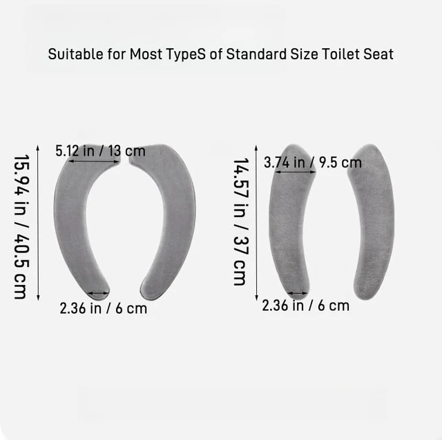 Alt view image 6 of 7 - Flannel Toilet Seat Cushion Cover, Portable Self-Adhesive Toilet Seat Cover, Universal Washable and Reusable Toilet Lid Cover (Green)