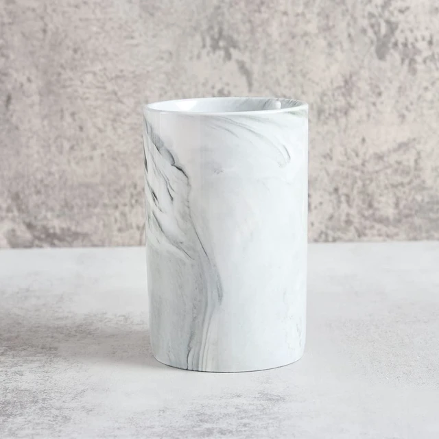 Alt view image 3 of 7 - Ceramic Toothbrush Holder, Bathroom Cup, Drinking Mug, Coffee Cups, Marble Pattern Pen Holders, 300ml/Pcs (Grey)