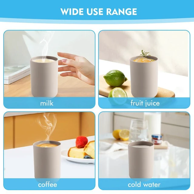 Alt view image 3 of 7 - 300ml Bathroom Cup, Wall Mounted Toothbrush Holders Reusable Water Cup Drinking Cups for Home Travel Bathroom Accessories (Coffee)