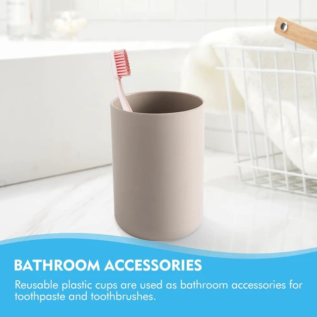 Alt view image 7 of 7 - 300ml Bathroom Cup, Wall Mounted Toothbrush Holders Reusable Water Cup Drinking Cups for Home Travel Bathroom Accessories (Coffee)