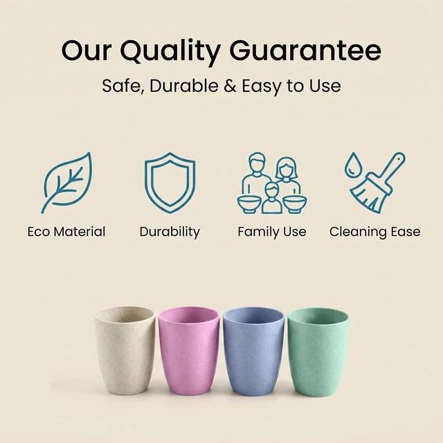 Alt view image 6 of 7 - Modern Toothbrush Cup Plastic Tumbler Cup, 4 Pcs Unbreakable Toothbrush Holder Mug Gargle Washing Cup for Home Bathroom Travel