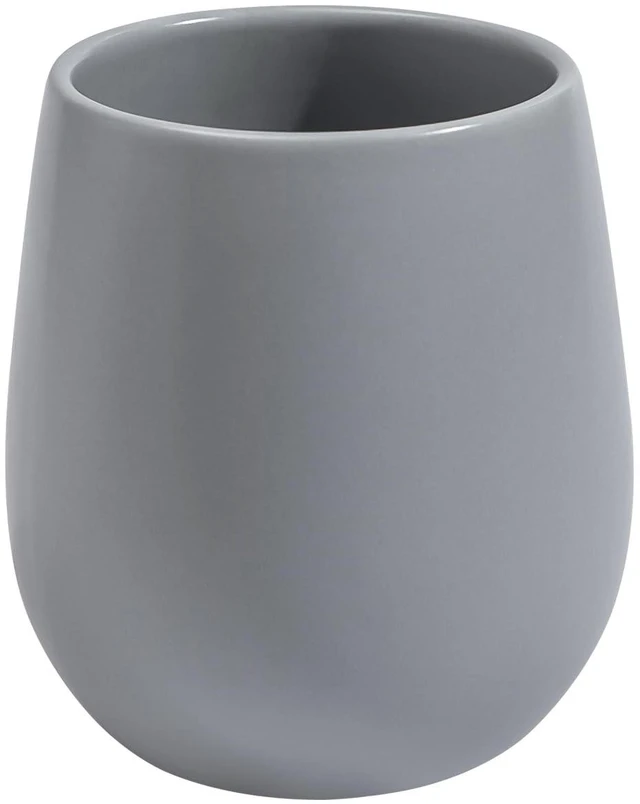 Main image of Ceramic Toothbrush Holders for Bathroom - 1 Cups Reusable Toothbrush Cups, Tooth Brushing Holders Set, Bathroom Tumbler Cup, Toothpaste Holder, Mouthwash Cup, Bathroom Counter Organizer, Grey