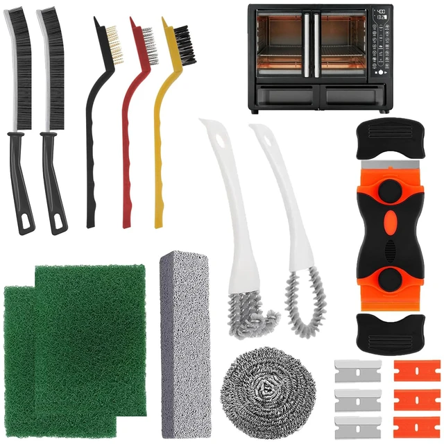 Main image of Heavy Duty Oven Cleaner Brush Set, Oven Cleaning Accessories Tools, for Deep Cleaning Stoves, Grills, Ovens & Kitchen Surfaces - Removes Tough Grease & Carbon Buildup