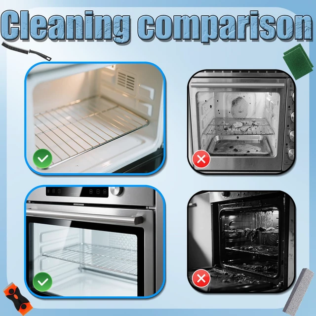 Alt view image 6 of 7 - Heavy Duty Oven Cleaner Brush Set, Oven Cleaning Accessories Tools, for Deep Cleaning Stoves, Grills, Ovens & Kitchen Surfaces - Removes Tough Grease & Carbon Buildup
