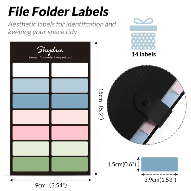 Alt view image 4 of 7 - 8 Pockets Expanding File Folders, Accordion Folders, Portable Paper Bill Receipt Organizer, Letter Size, Home College School Office Supplies, Black