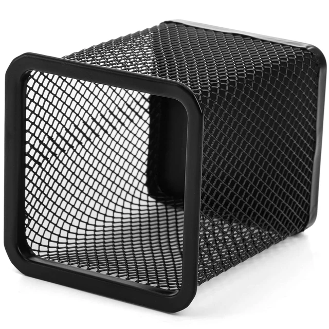 Alt view image 3 of 7 - 12 Pack Mesh Pen Holder for Desk, Wire Mesh Pencil Cup Holder Metal Pencil Holder Organizer for Office Home School Supplies, Black
