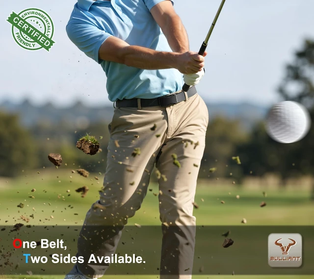 Alt view image 3 of 7 - Men Reversible Ratchet Web Belt Trimmable 1 3/8"-2 IN 1-Gift Boxed | Minimalist Travel Essential | Dynamic Snug Fit | 2-In-1 Versatile for Golf Casual Jeans