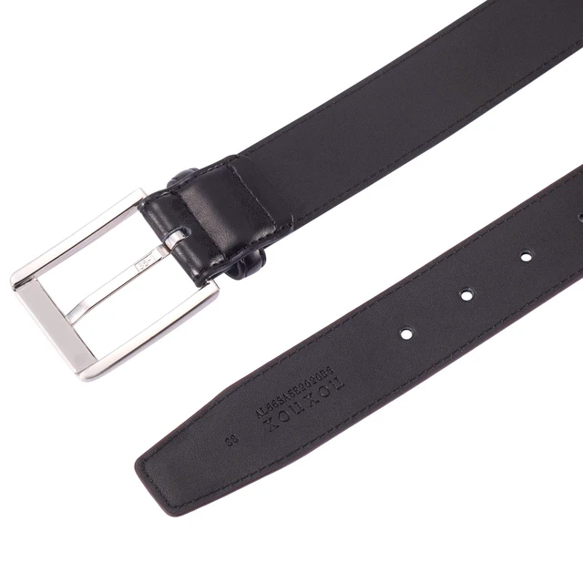 Alt view image 4 of 7 - Men's Casual Leather Jeans Belts Classic Work Business Dress Belt with Prong Buckle for Men