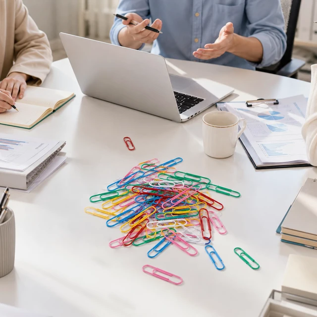 Alt view image 7 of 7 - Colored Paper Clips, 200 Pack Multi Color Office Paper Clips, Assorted Color Coated Paperclips for Office School Document Organizing, DIY Crafts