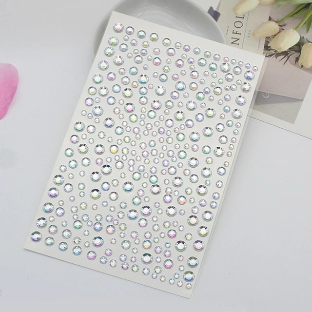Alt view image 5 of 5 - Self Adhesive Gems for Crafts, 971pcs Acrylic Bling Heart Sticker, Assorted Shapes Jewels Rhinestones, DIY Decoration Craft Supplies (A-971pcs)