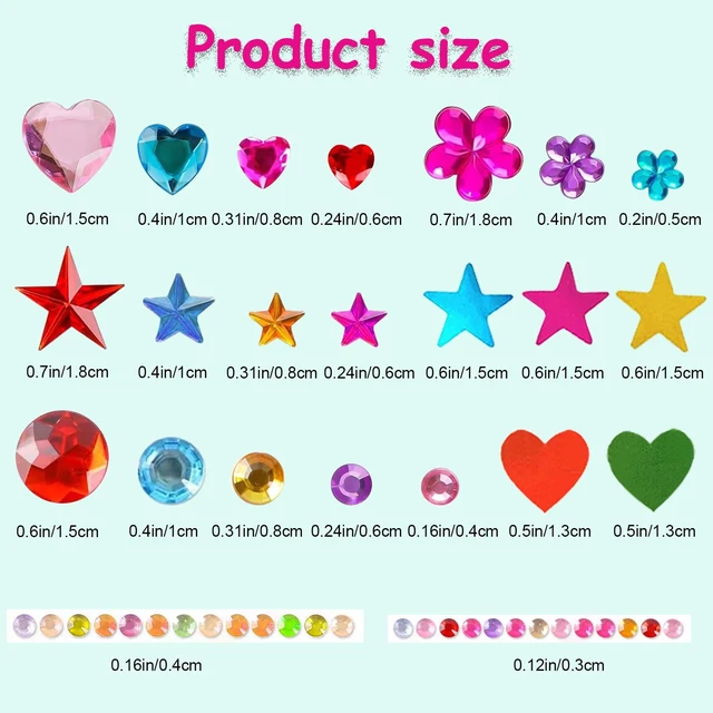 Alt view image 3 of 6 - 2300pcs Gem Stickers Jewels for Crafts | Self Adhesive Rhinestone Jewel Stickers, Acrylic Gems DIY Craft Decorative Diamond Stickers