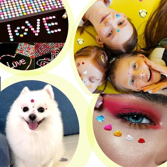 Alt view image 5 of 6 - 2300pcs Gem Stickers Jewels for Crafts | Self Adhesive Rhinestone Jewel Stickers, Acrylic Gems DIY Craft Decorative Diamond Stickers
