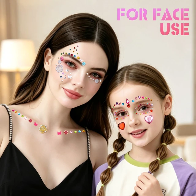 Alt view image 4 of 7 - Gem Stickers Self Adhesive Jewel Rhinestones Sticker gems | 12 Styles Stick on Gems Jewel Stickers Rhinestone Gems for Crafts DIY, Assorted Diamond Stickers Gem Stickers for Girls Kids