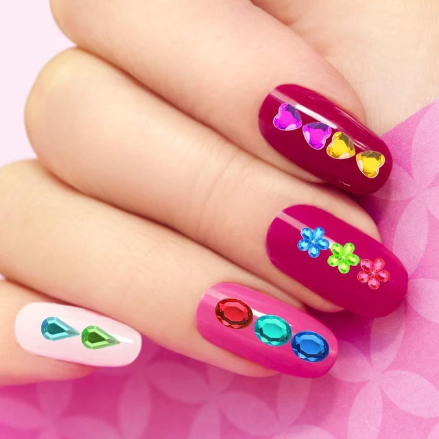 Alt view image 6 of 7 - Gem Stickers for Crafts 1200+ Self Adhesive Rhinestone Jewel Stickers | in Assorted Shapes & Colors, Bling Gems for Scrapbooking, Nail Art, Face & DIY Decorations