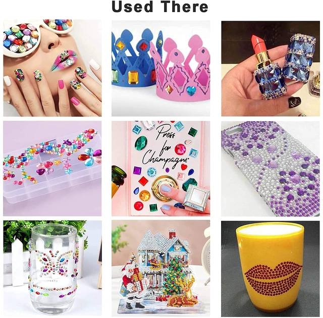 Alt view image 7 of 7 - Gem Stickers for Crafts 1200+ Self Adhesive Rhinestone Jewel Stickers | in Assorted Shapes & Colors, Bling Gems for Scrapbooking, Nail Art, Face & DIY Decorations