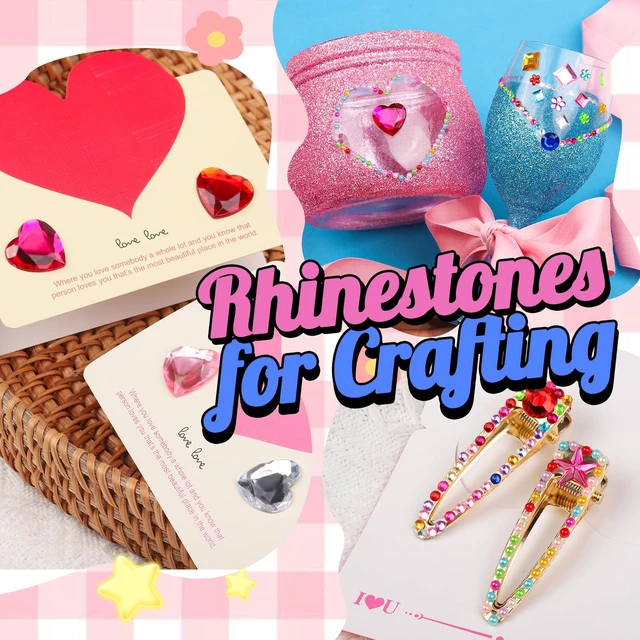 Alt view image 5 of 7 - 2000Pcs Gems Stickers, Self Adhesive Rhinestones Jewels Stickers for Crafting, Face Gems for Kids, Acrylic Bedazzled Diamond, Stick on Jewels for Crafts, Cheer Pins, Makeup
