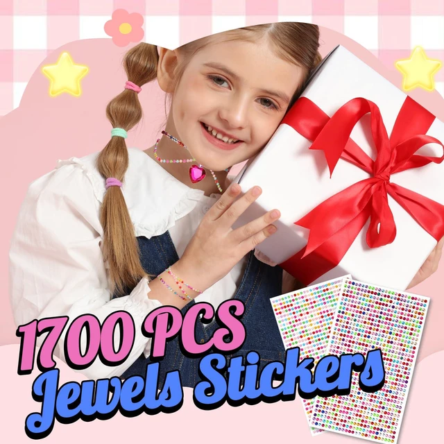 Alt view image 6 of 7 - 2000Pcs Gems Stickers, Self Adhesive Rhinestones Jewels Stickers for Crafting, Face Gems for Kids, Acrylic Bedazzled Diamond, Stick on Jewels for Crafts, Cheer Pins, Makeup