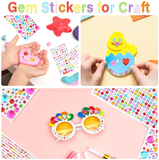 Alt view image 5 of 7 - 2317 Pcs Self Adhesive Gem Stickers, 11 Sheets Rhinestone Jewel Stickers for Crafts, Assorted Glitter Gems for Scrapbooking, Card Making, DIY Decoration