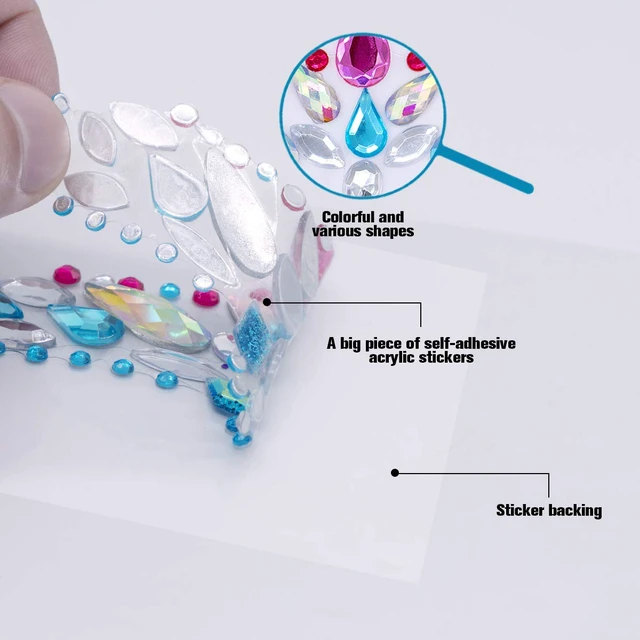 Alt view image 7 of 7 - Face Gems, 10 Sets Mermaid Face Jewels for Party, Rave Festival | Festival Gems Rhinestones Rave Eyes Body Temporary Stickers Crystal Stickers Decoration