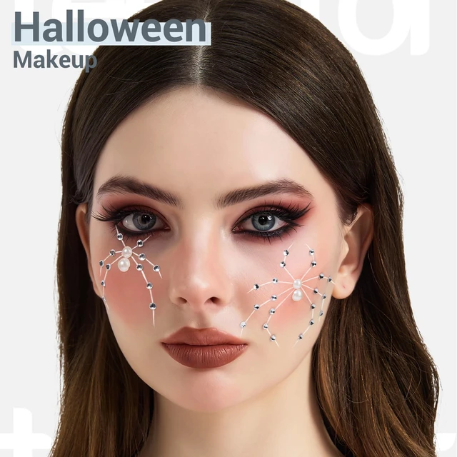 Alt view image 7 of 7 - Self Adhesive Valentine's Day Face Gems, Face Rhinestones Pearl Stickers, Rave Accessories for Women