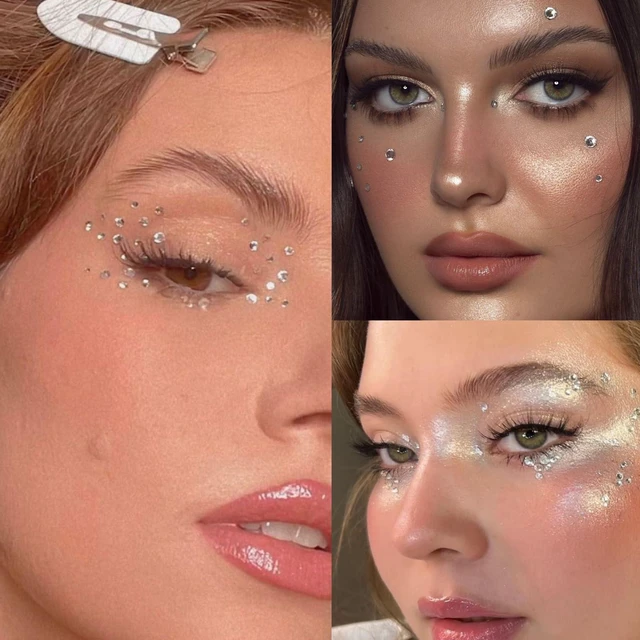Alt view image 4 of 7 - 660Pcs Face Gems Hair Gems, Self-Adhesive Face Jewels Eye Jewels Rhinestones 3/4/5/6 mm DIY Face Gems Stick on, Hair Body Rhinestones Gems Rave Accessories for Face Eyes Makeup Body, Crafts